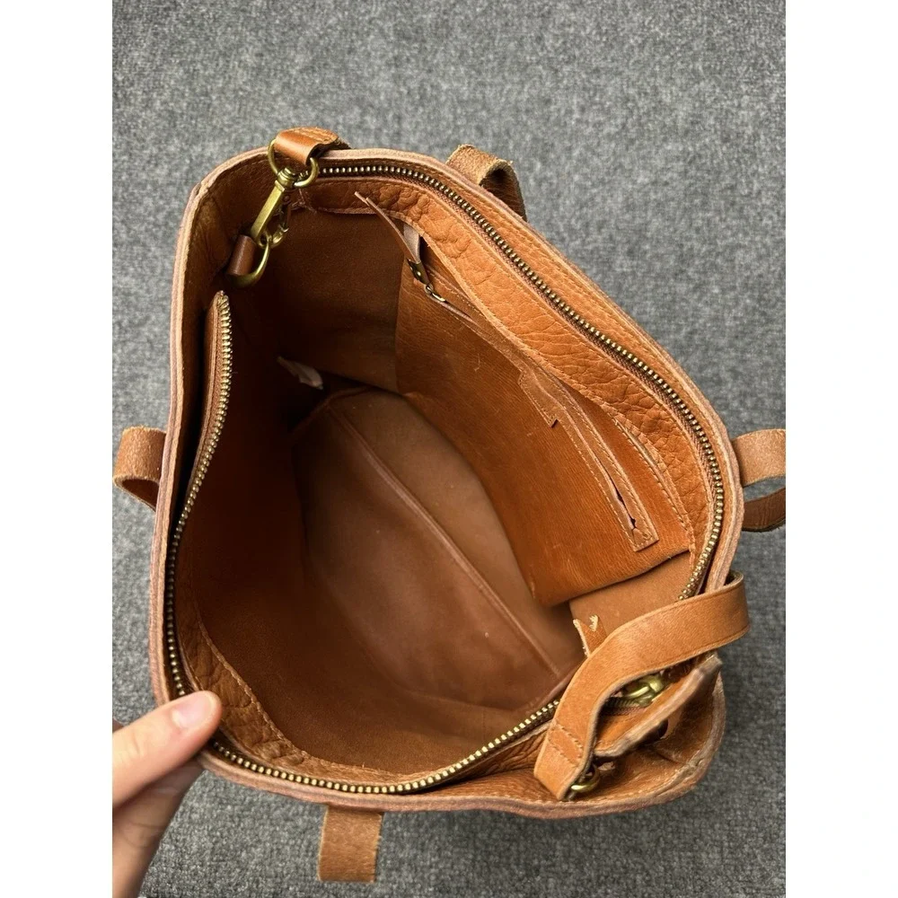 Womens Leather Madewell Brown Shoulder Tote Crossbody Bag, Size One Size - Picture 5 of 12